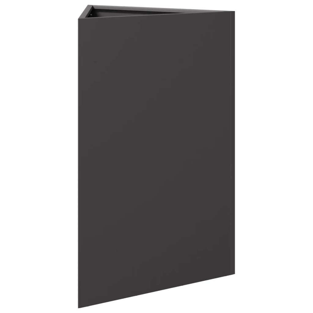 vidaXL Jardinière noir triangulaire 50x43x75 cm acier