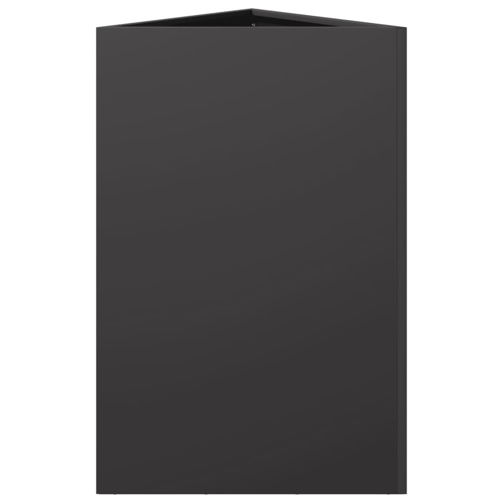 vidaXL Jardinière noir triangulaire 50x43x75 cm acier