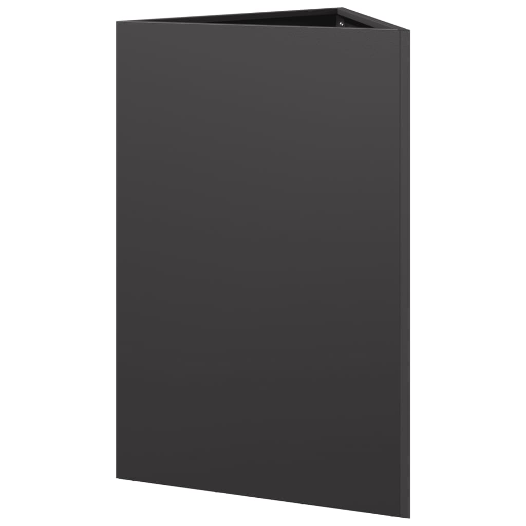 vidaXL Jardinière noir triangulaire 50x43x75 cm acier