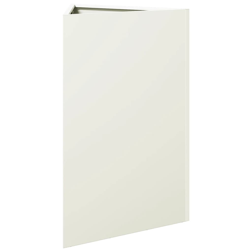 vidaXL Jardinière blanc triangulaire 50x43x75 cm acier