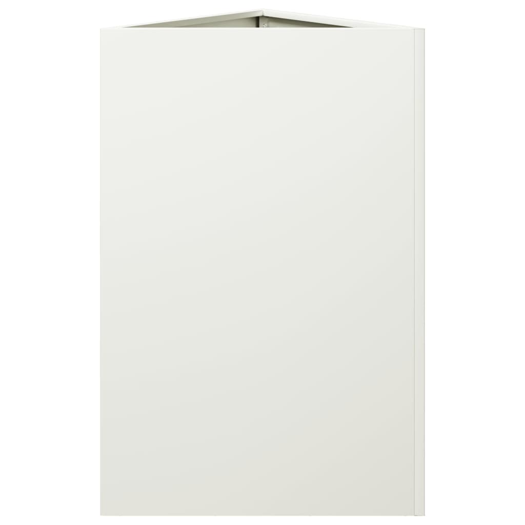 vidaXL Jardinière blanc triangulaire 50x43x75 cm acier