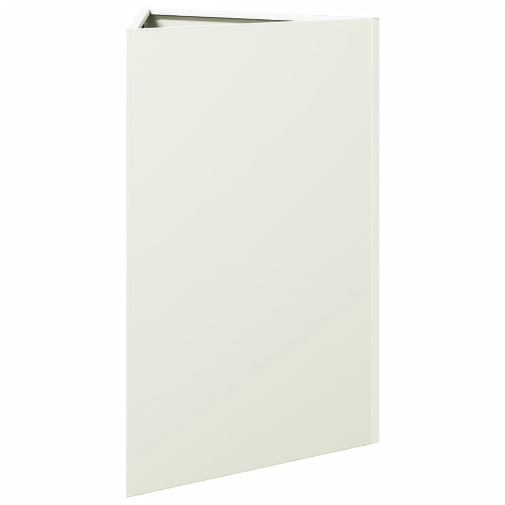 vidaXL Jardinières 2 pcs blanc triangulaire 50x43x75 cm acier