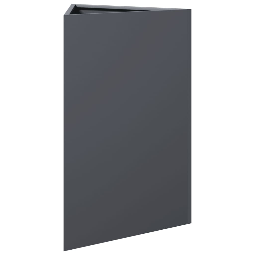 vidaXL Jardinière anthracite triangulaire 50x43x75 cm acier