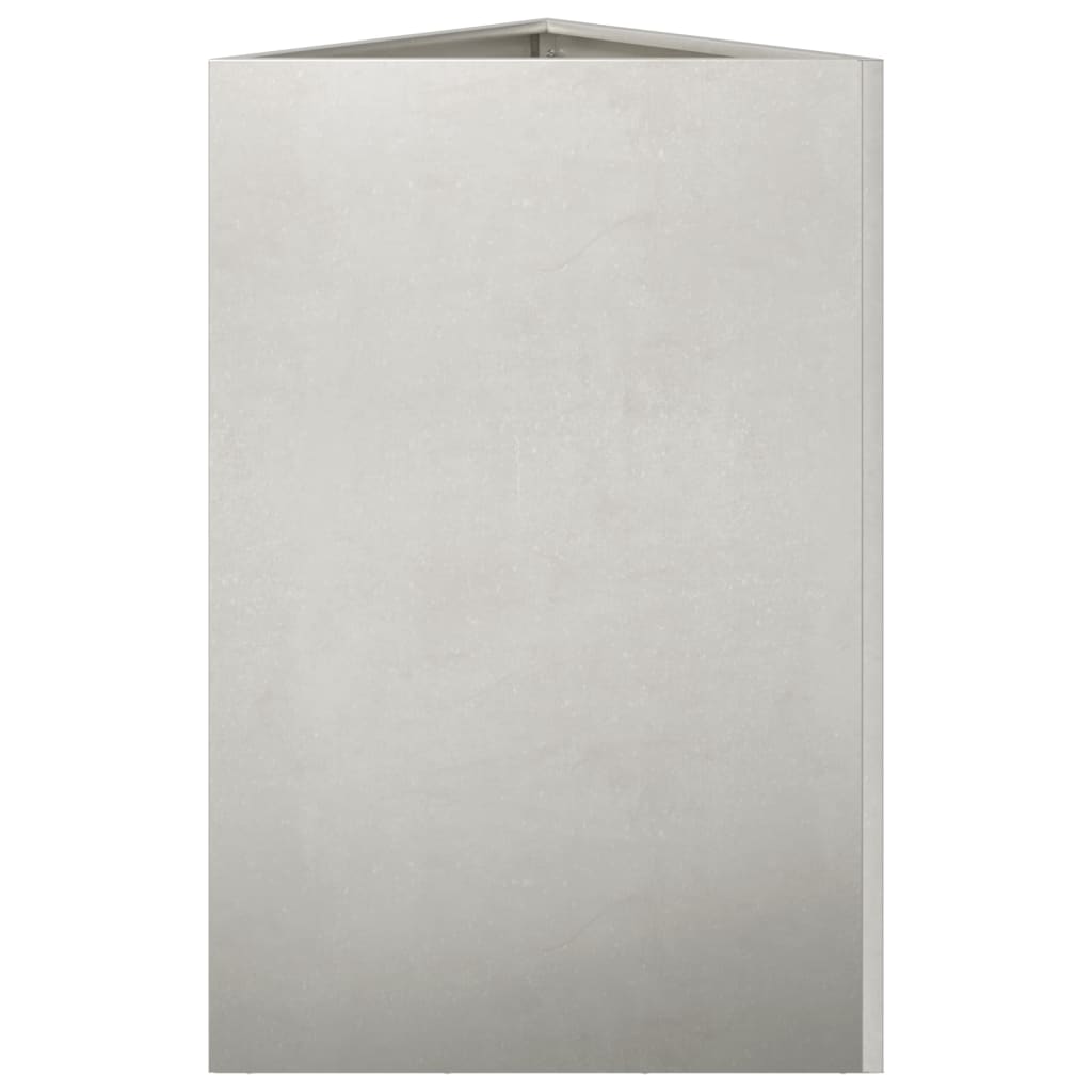 vidaXL Jardinière triangulaire 50x43x75 cm acier inoxydable