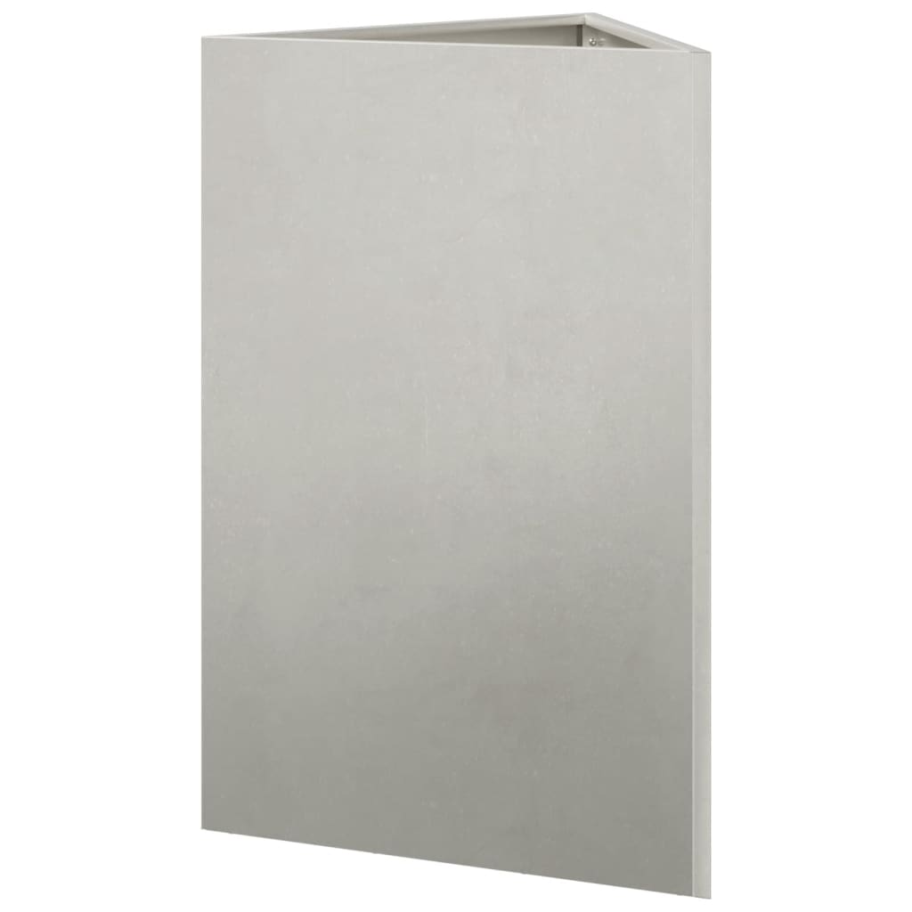 vidaXL Jardinière triangulaire 50x43x75 cm acier inoxydable