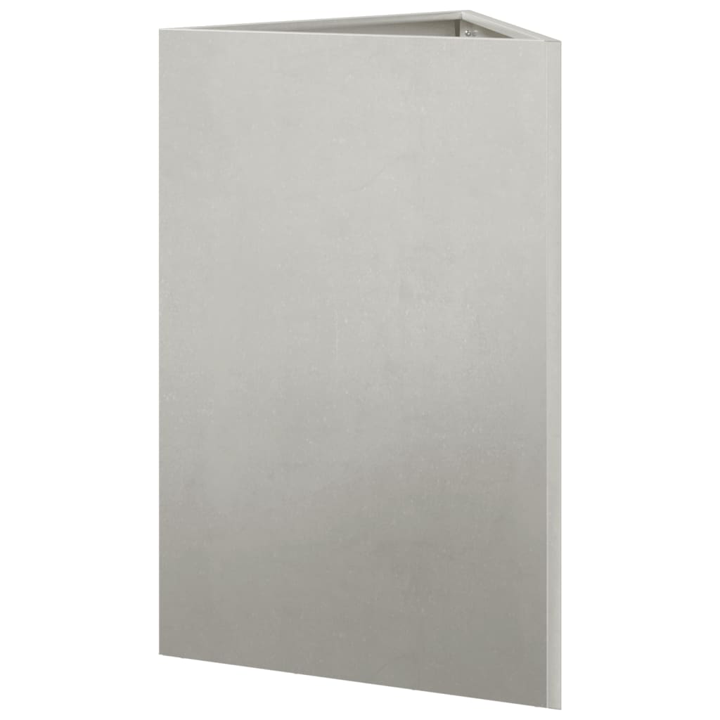 vidaXL Jardinières 2 pcs triangulaire 50x43x75 cm acier inoxydable