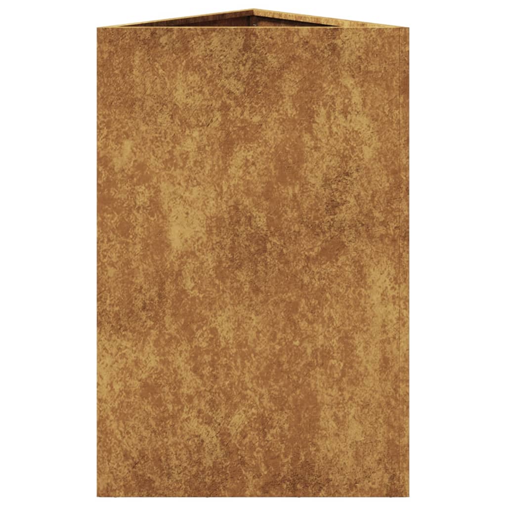 vidaXL Jardinières 2 pcs triangulaire 50x43x75 cm acier corten
