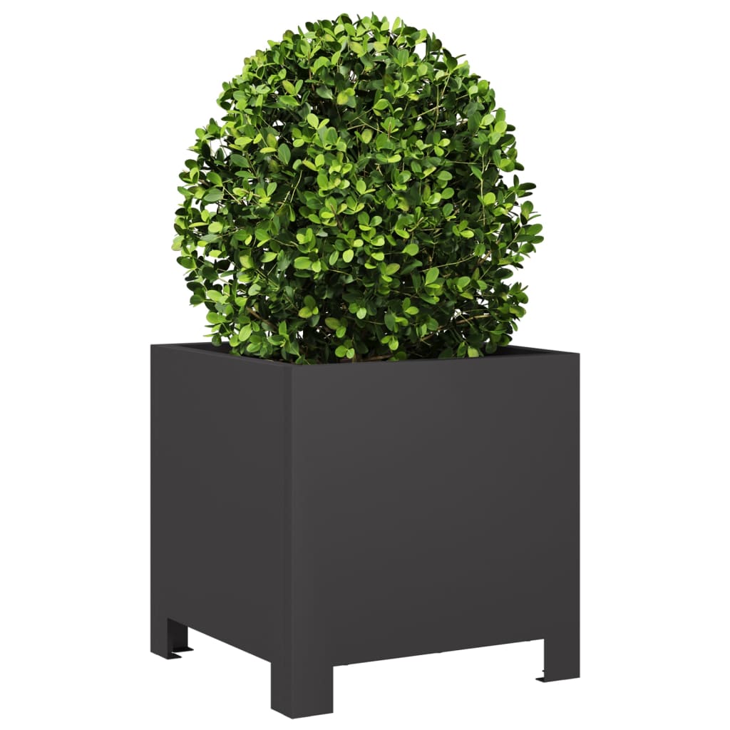 vidaXL Jardinière noir 30x30x30 cm acier