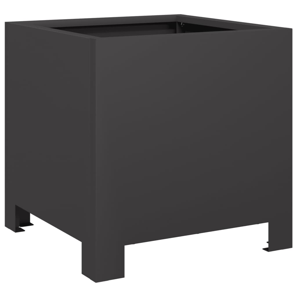 vidaXL Jardinières 2 pcs noir 30x30x30 cm acier