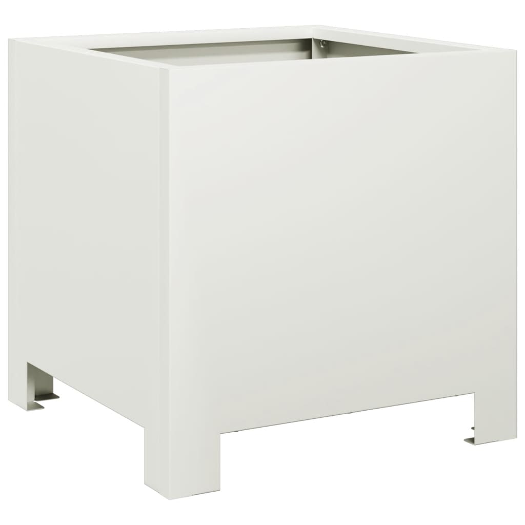 vidaXL Jardinière blanc 30x30x30 cm acier