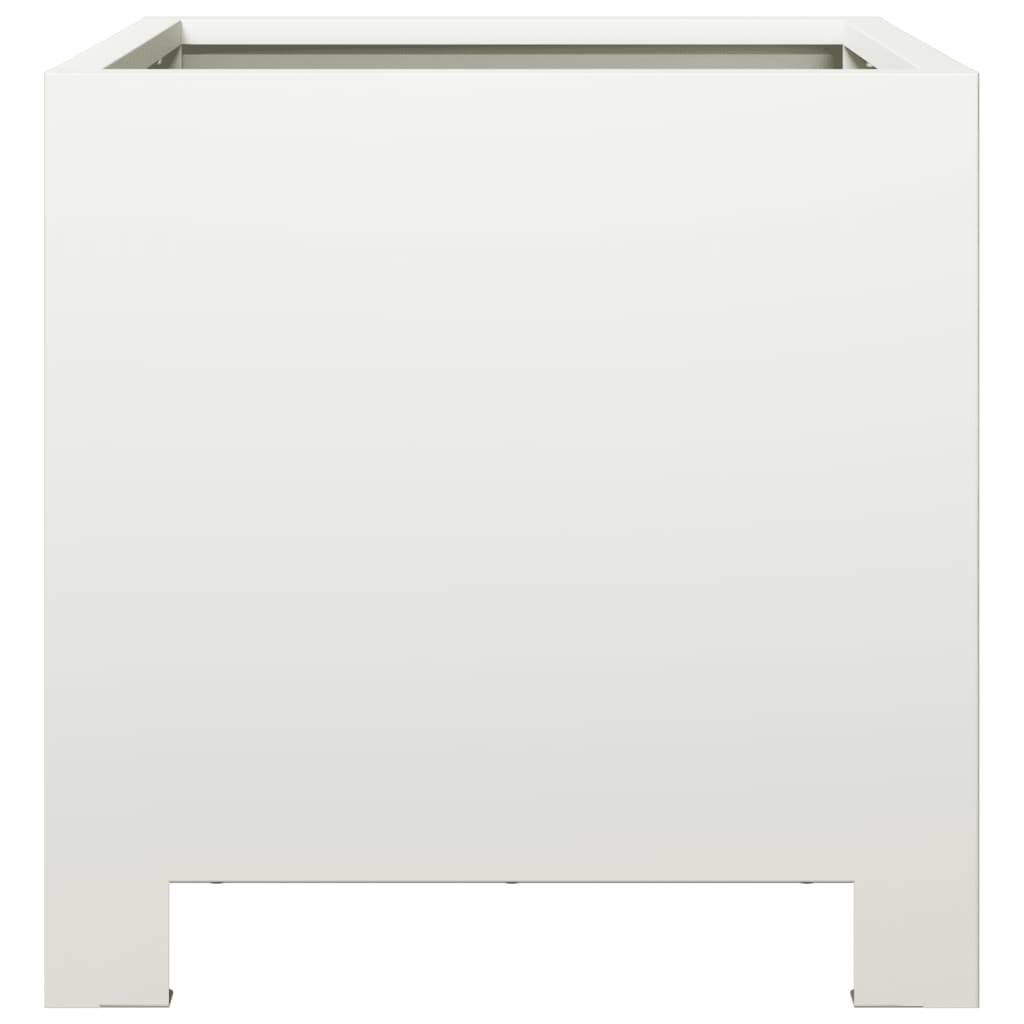vidaXL Jardinières 2 pcs blanc 30x30x30 cm acier