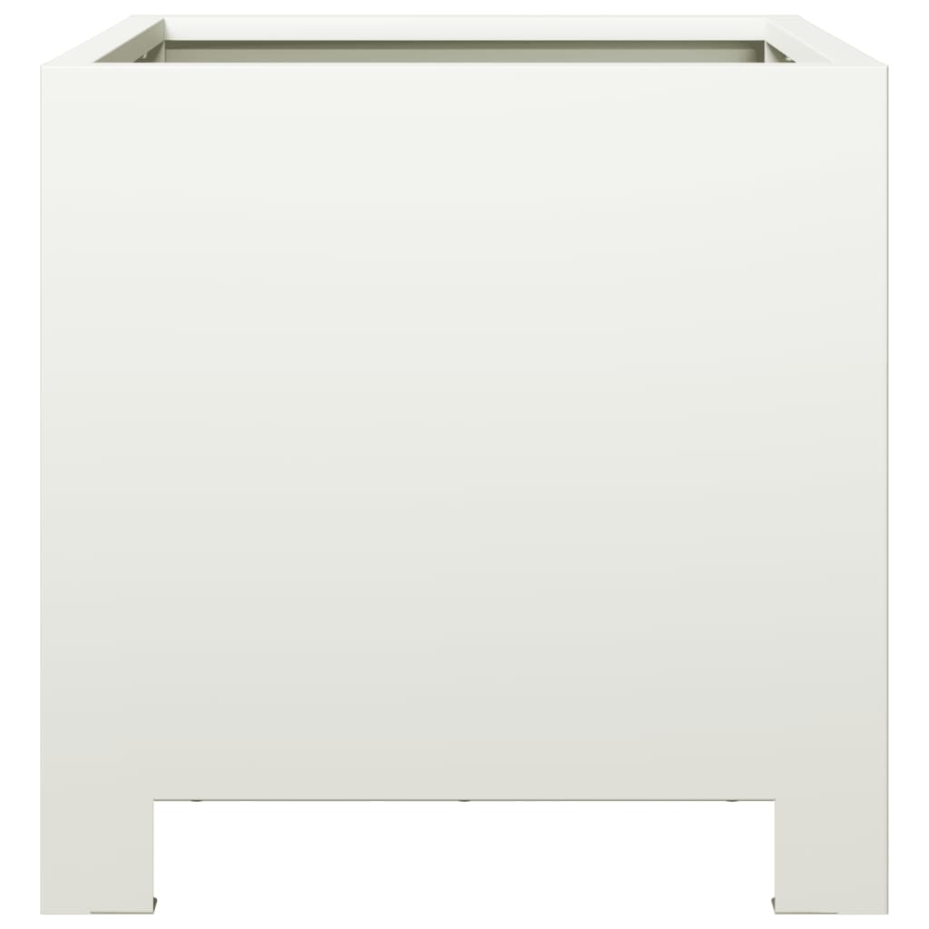 vidaXL Jardinières 2 pcs blanc 30x30x30 cm acier
