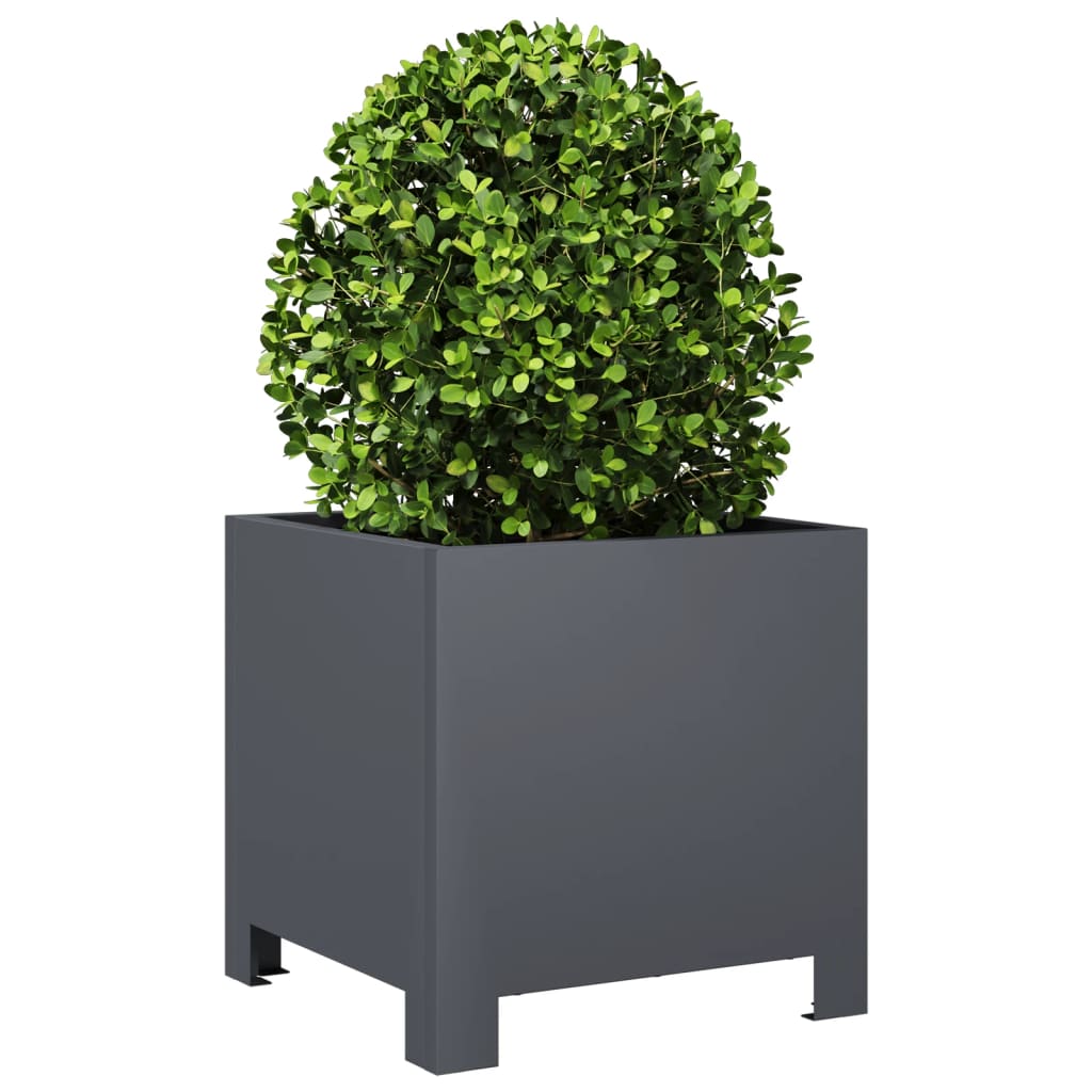 vidaXL Jardinière anthracite 30x30x30 cm acier