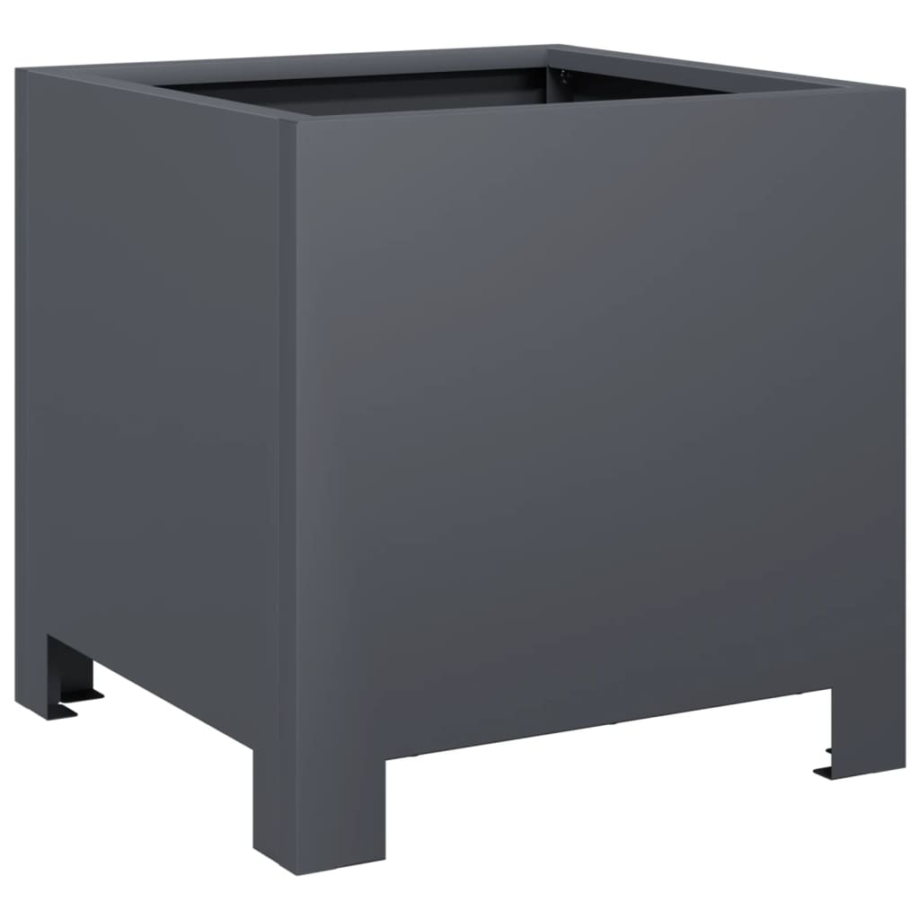 vidaXL Jardinières 2 pcs anthracite 30x30x30 cm acier