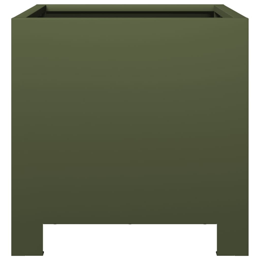 vidaXL Jardinière vert olive 30x30x30 cm acier