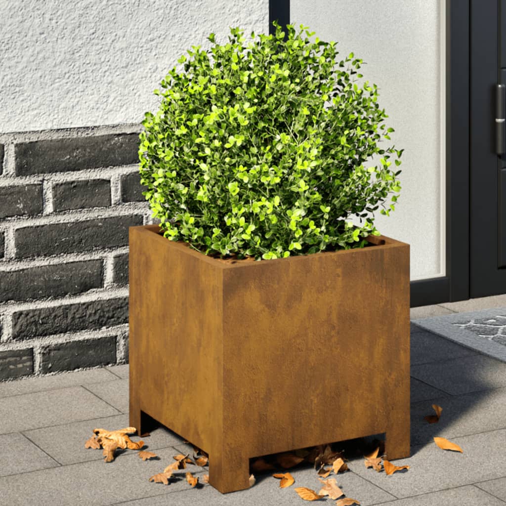 vidaXL Jardinières 2 pcs 30x30x30 cm acier corten