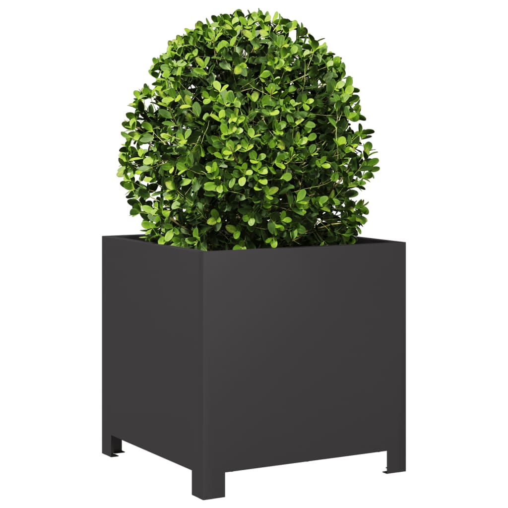 vidaXL Jardinières 2 pcs noir 40x40x40 cm acier