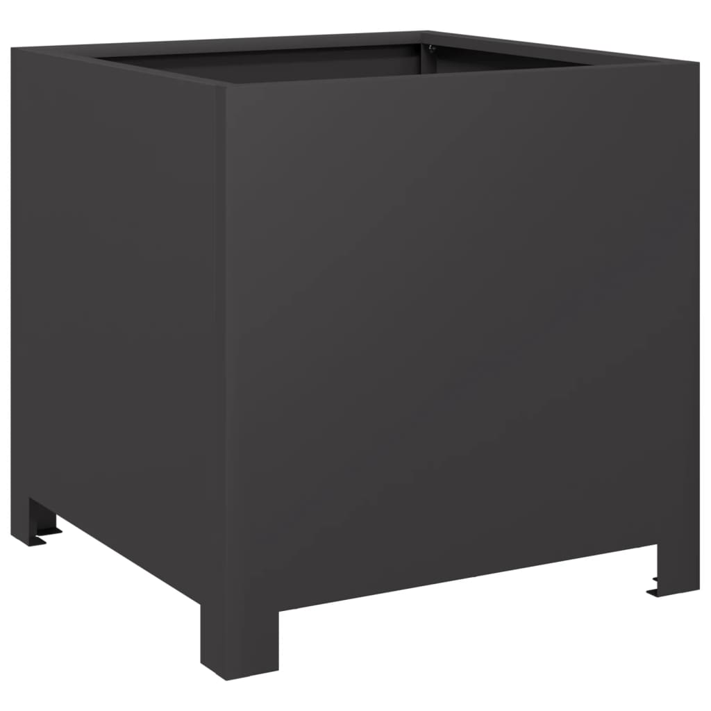 vidaXL Jardinières 2 pcs noir 40x40x40 cm acier