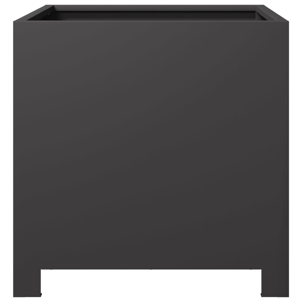 vidaXL Jardinières 2 pcs noir 40x40x40 cm acier