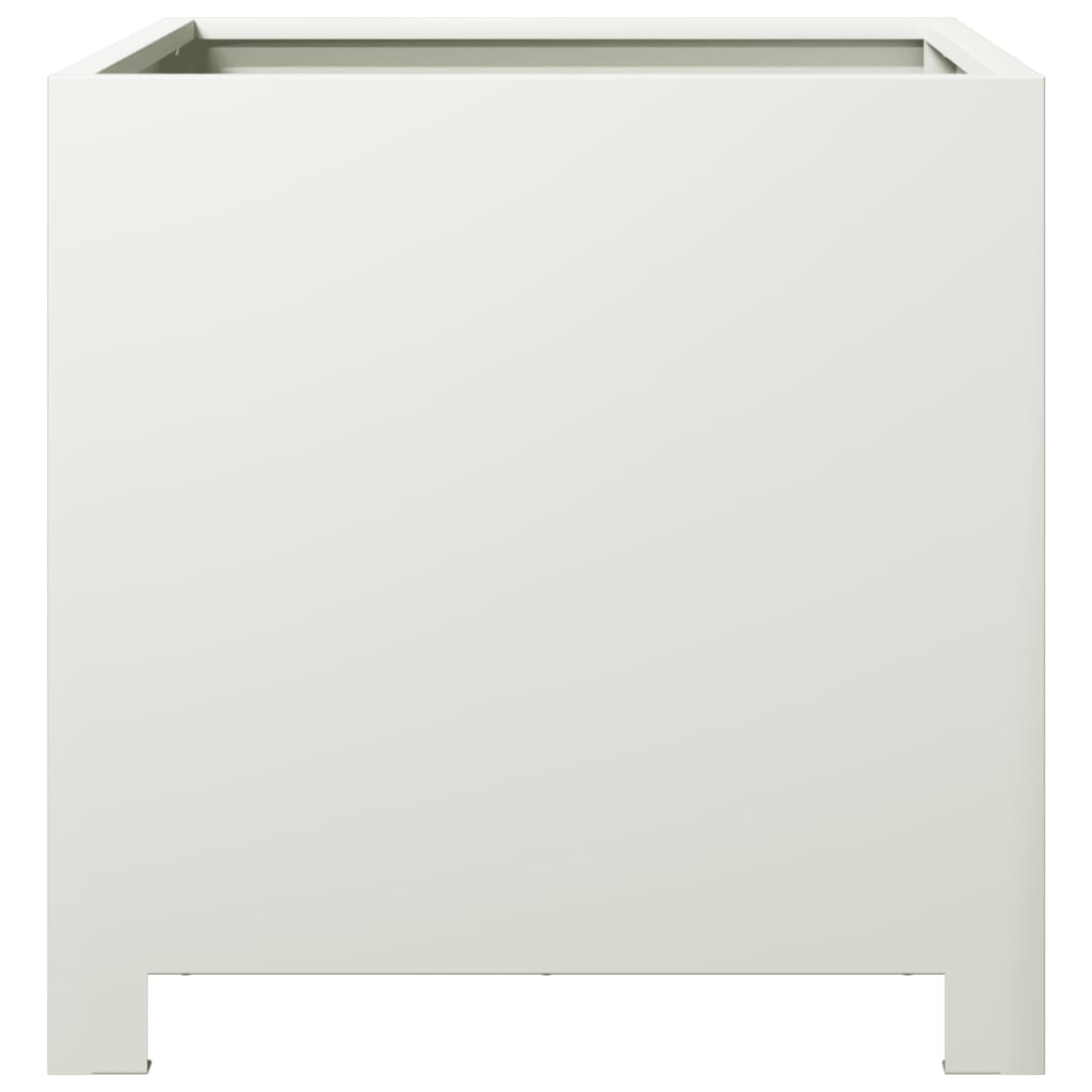 vidaXL Jardinière blanc 40x40x40 cm acier