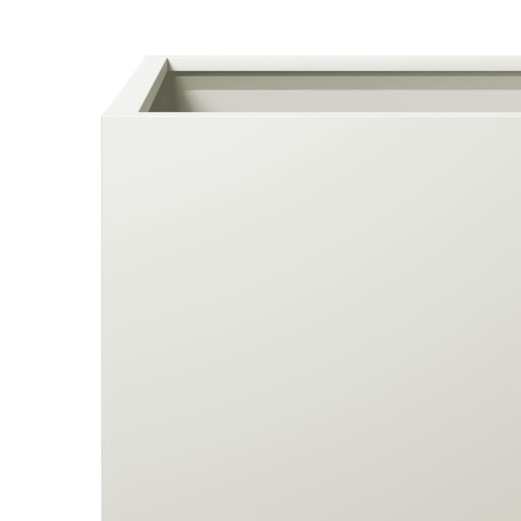 vidaXL Jardinières 2 pcs blanc 40x40x40 cm acier
