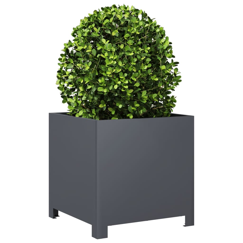 vidaXL Jardinière anthracite 40x40x40 cm acier