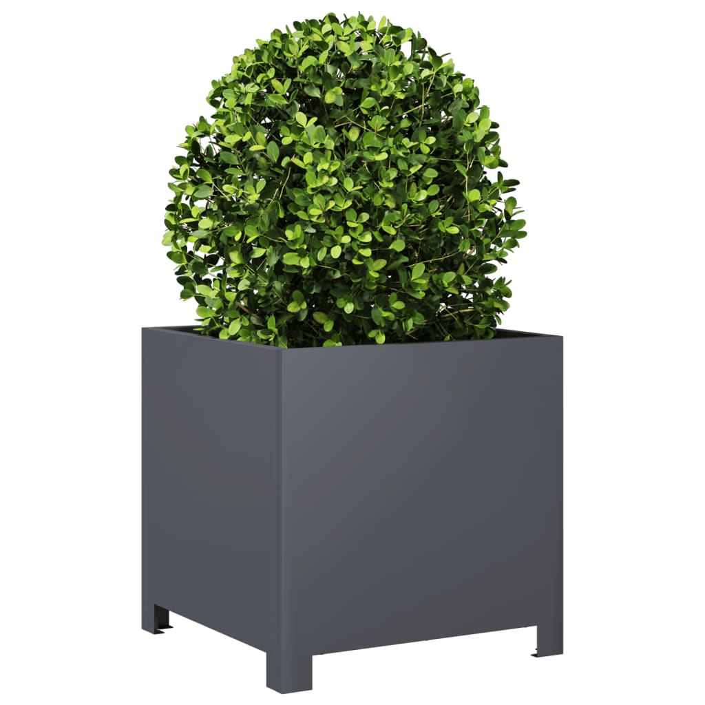 vidaXL Jardinières 2 pcs anthracite 40x40x40 cm acier