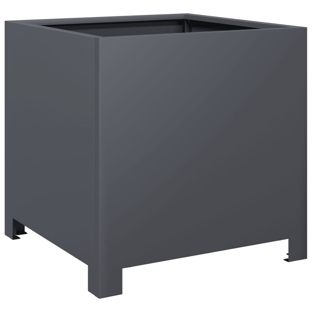 vidaXL Jardinières 2 pcs anthracite 40x40x40 cm acier