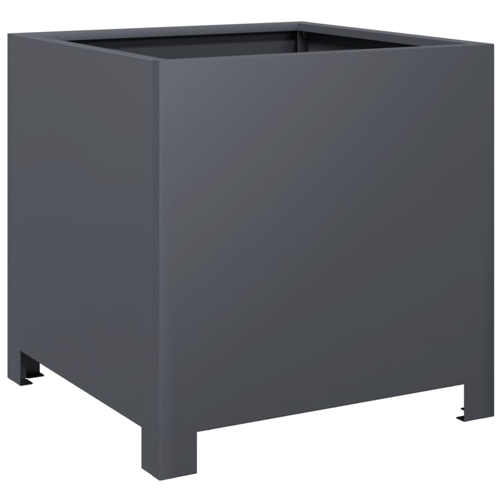 vidaXL Jardinières 2 pcs anthracite 40x40x40 cm acier