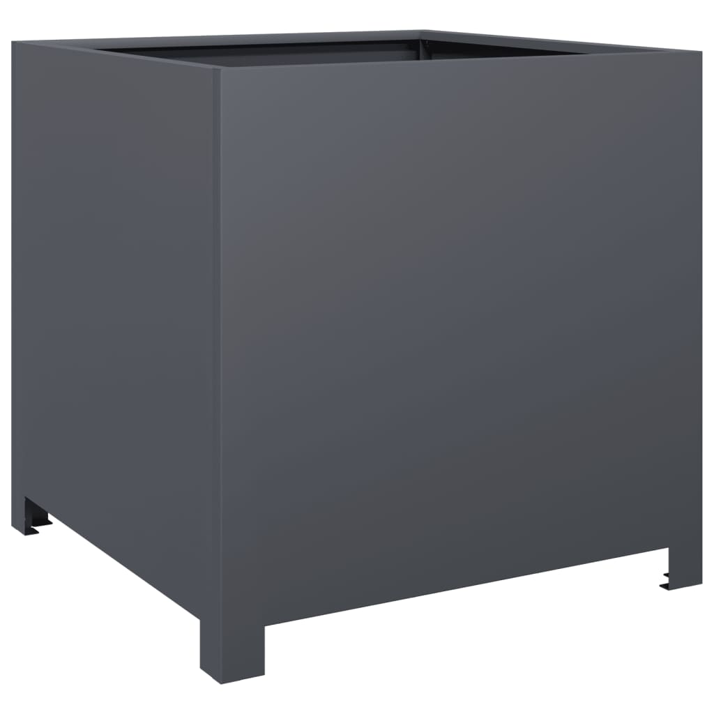 vidaXL Jardinière anthracite 50x50x50 cm acier