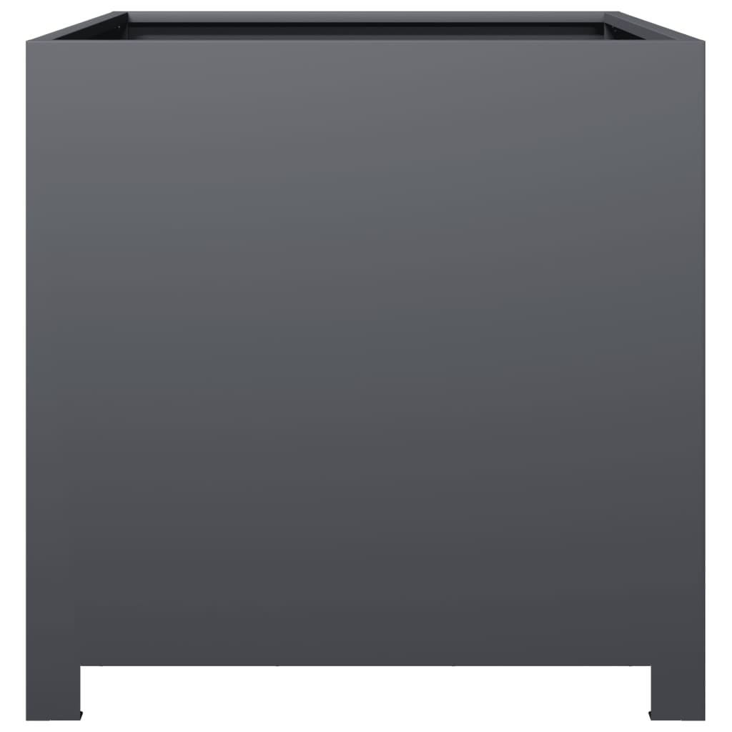 vidaXL Jardinière anthracite 50x50x50 cm acier