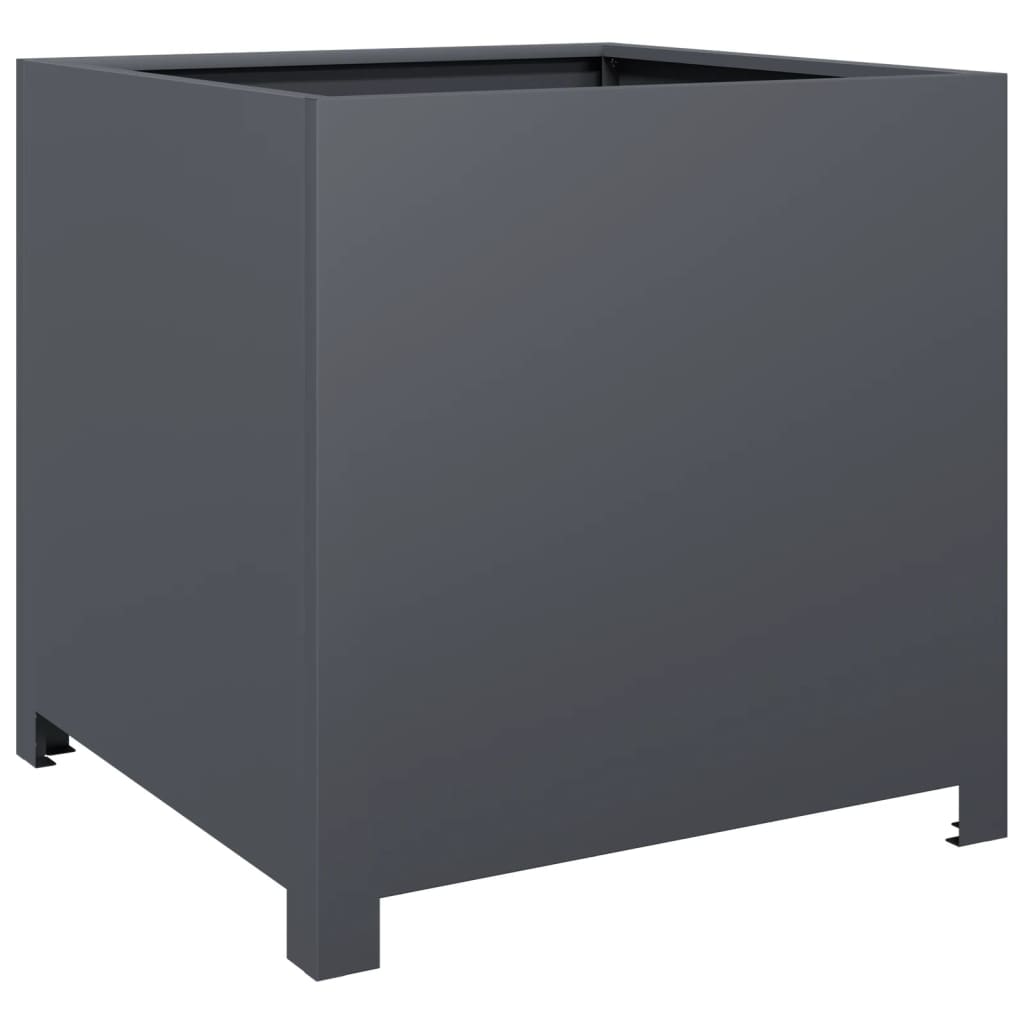 vidaXL Jardinière anthracite 50x50x50 cm acier