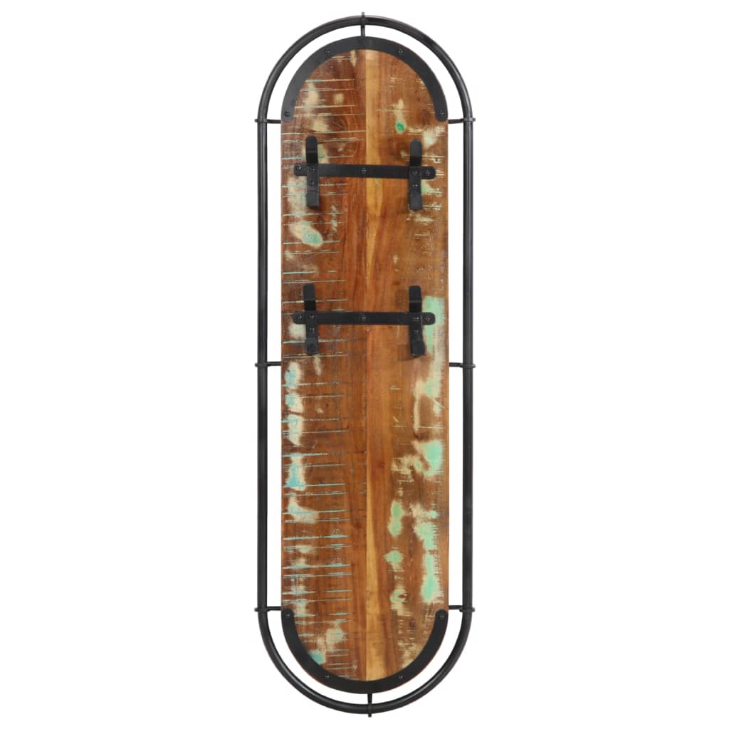 vidaXL Porte-manteaux muraux et 4 crochets 2 pcs bois massif récupéré