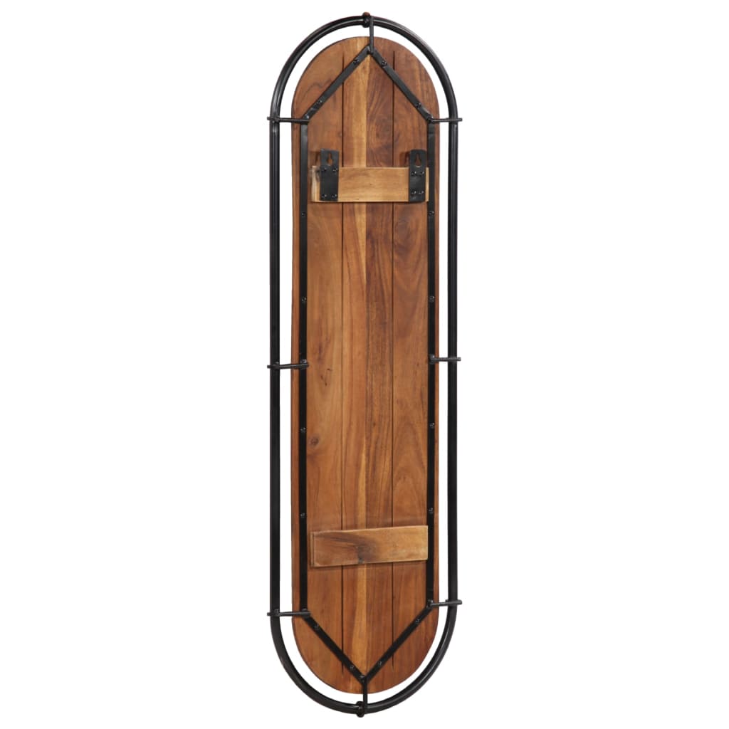 vidaXL Porte-manteaux muraux et 4 crochets 2 pcs bois massif récupéré