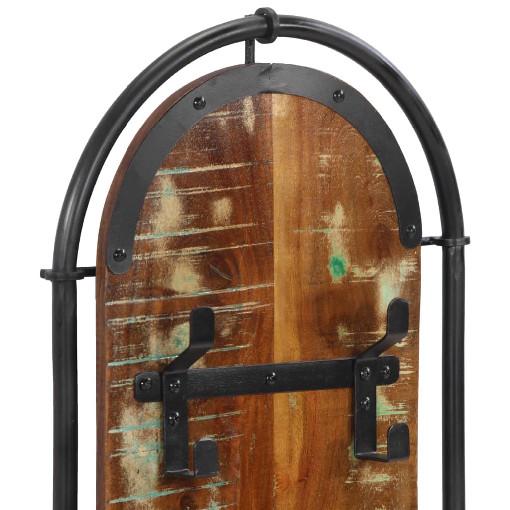 vidaXL Porte-manteaux muraux et 4 crochets 2 pcs bois massif récupéré