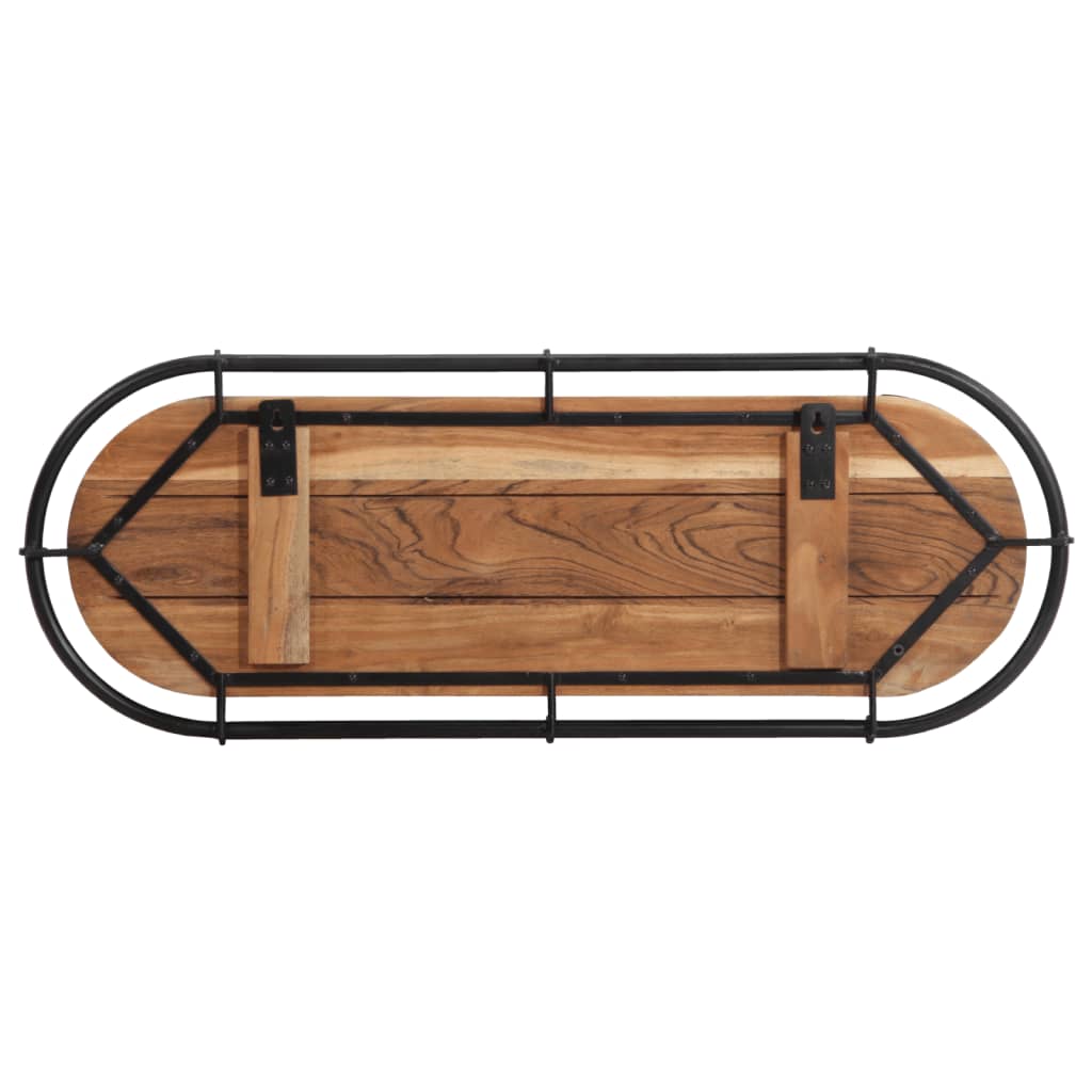 vidaXL Porte-manteau mural avec 5 crochets bois massif d'acacia