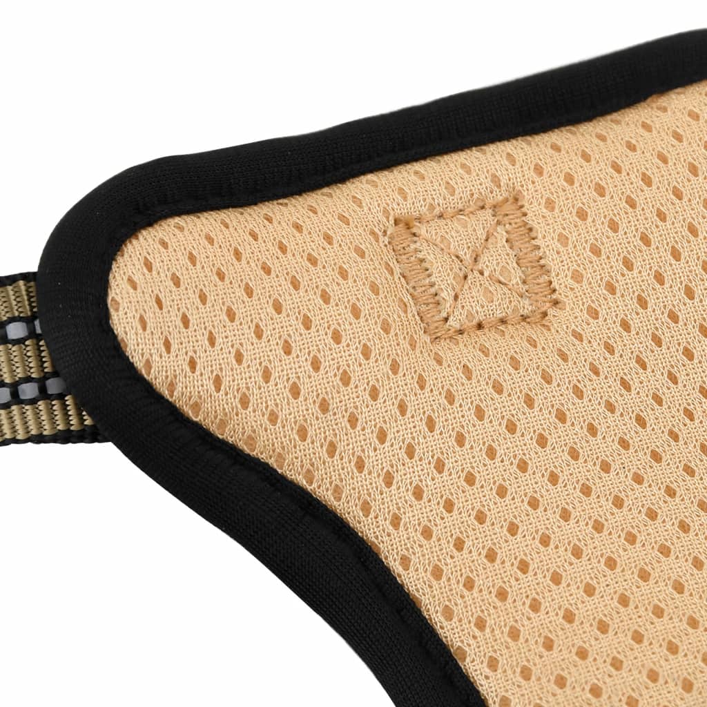 vidaXL Harnais pour chien et bandes réfléchissantes réglables marron S