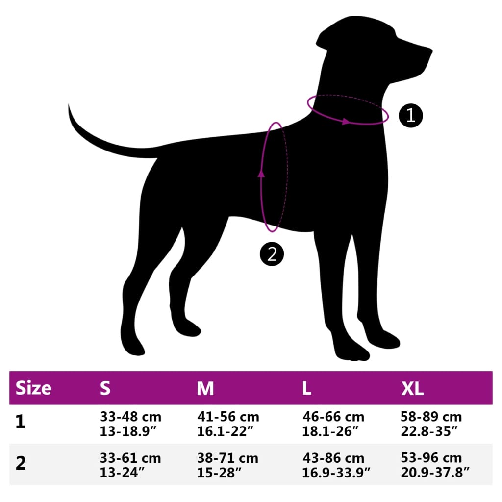 vidaXL Harnais pour chien avec bandes réfléchissantes réglables rose L