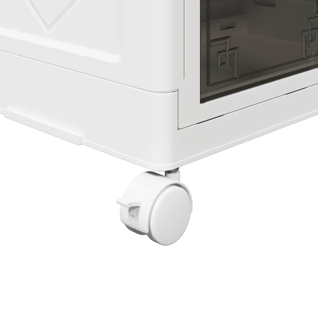 vidaXL Boîte de rangement empilable avec roues à 2 niveaux 75 L