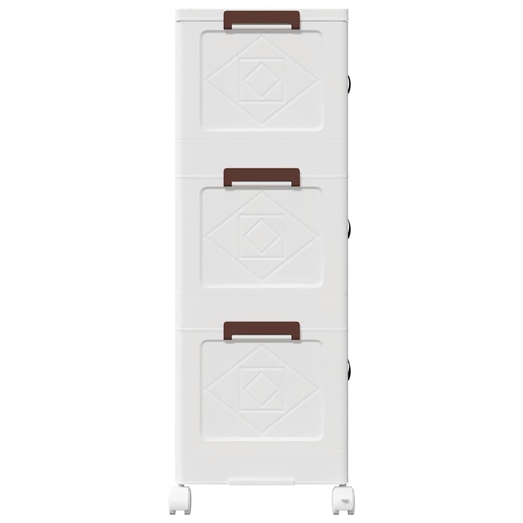 vidaXL Boîte de rangement empilable avec roues à 3 niveaux 28 L