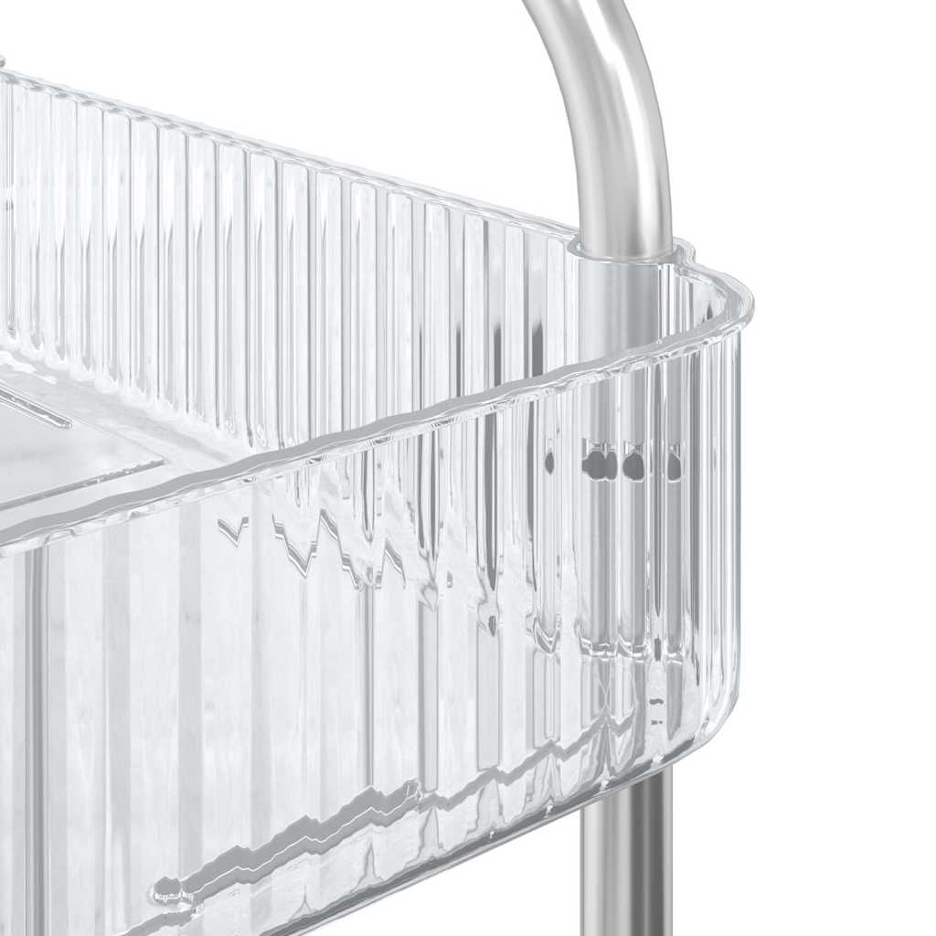 vidaXL Chariot de rangement à 4 niveaux transparent acrylique