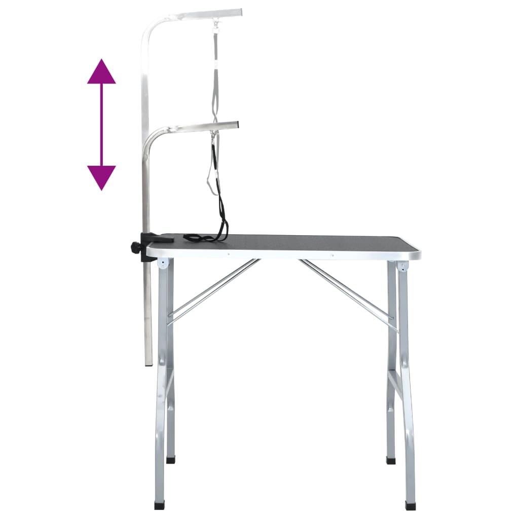 vidaXL Table de Toilettage Ajustable pour Chiens Chats 1 Potence