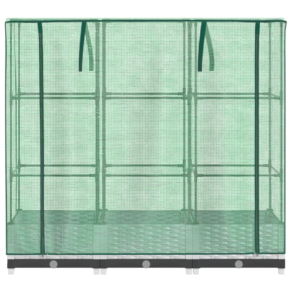vidaXL Jardinière surélevée avec housse aspect rotin 120x40x123 cm