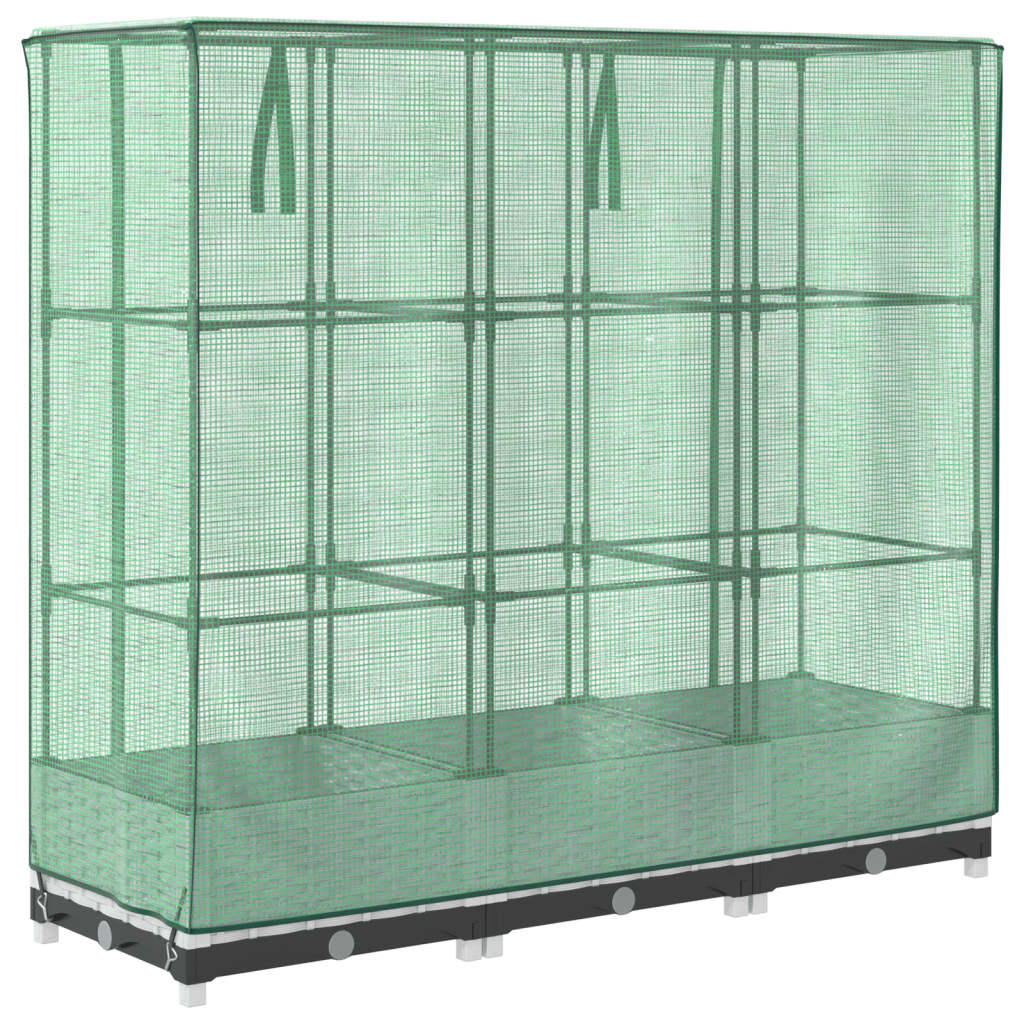 vidaXL Jardinière surélevée avec housse aspect rotin 120x40x123 cm