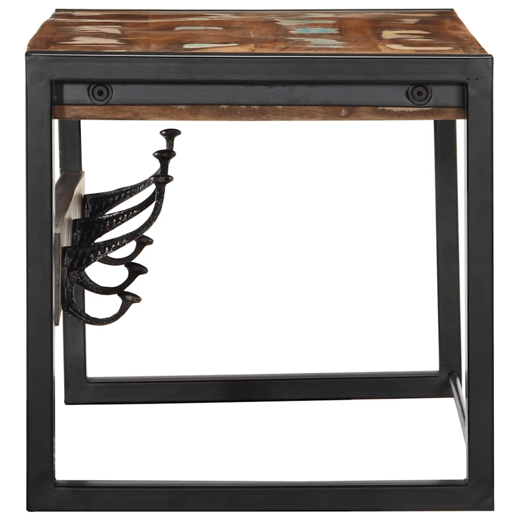 vidaXL Porte-manteau multicolore 80x35x35 cm bois massif récupération