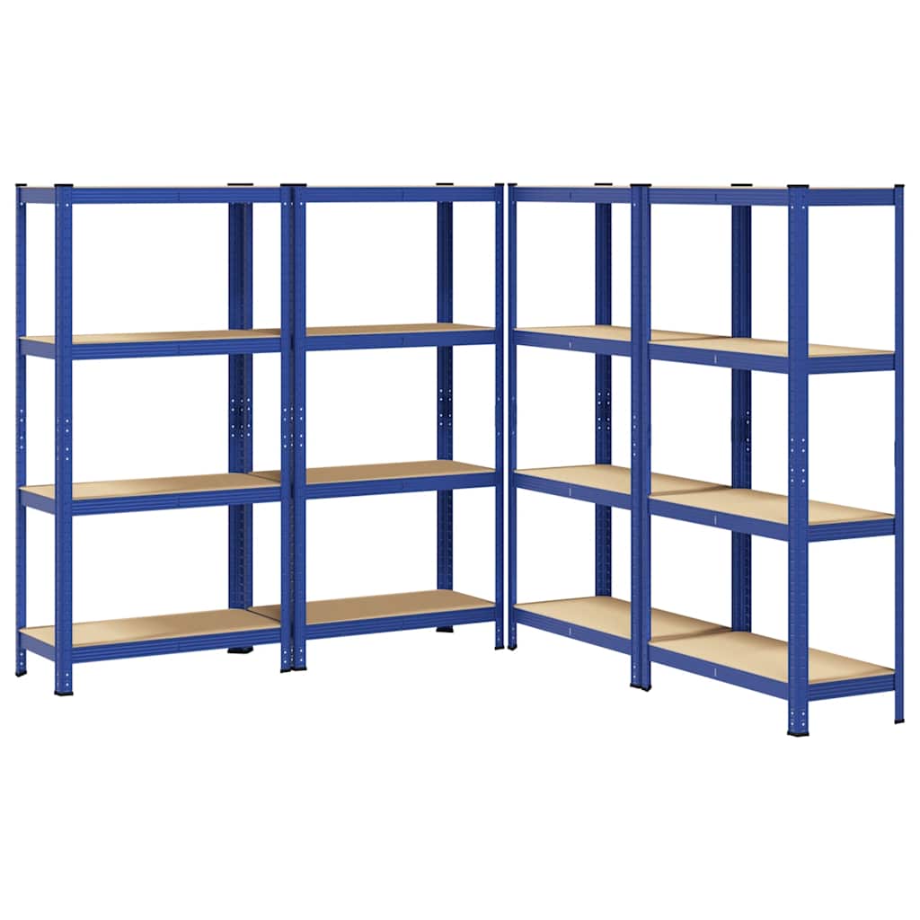 vidaXL Étagères de rangement à 4 niveaux 4 pcs acier bois d'ingénierie