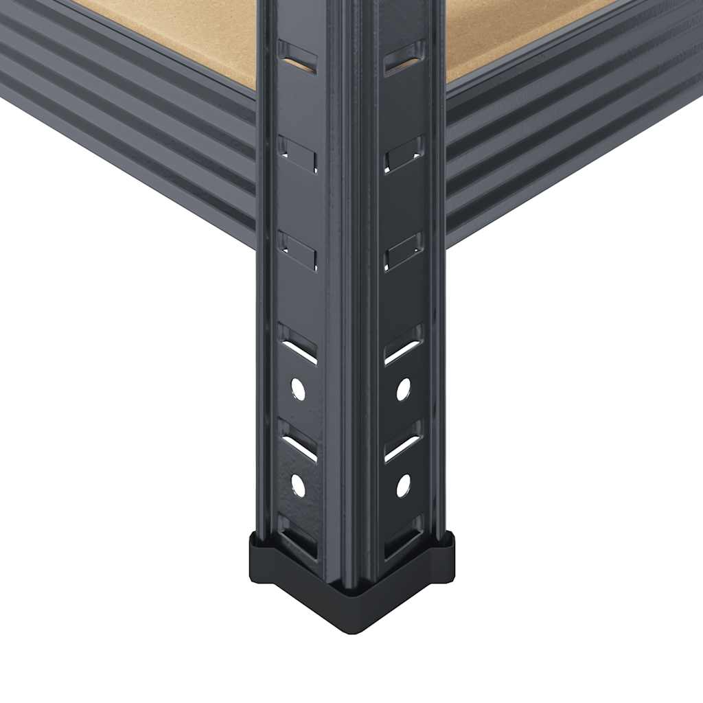 vidaXL Étagères de rangement 5 niveaux 2 pcs Anthracite Acier et bois