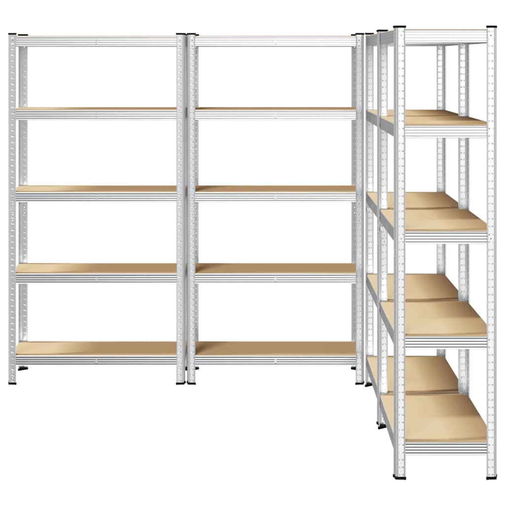 vidaXL Étagères de rangement à 5 niveaux 4 pcs acier bois d'ingénierie