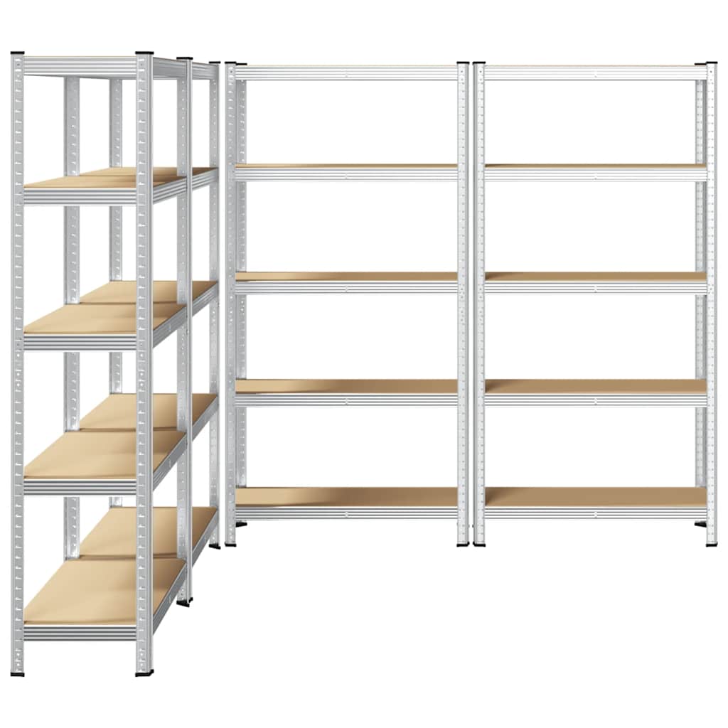 vidaXL Étagères de rangement à 5 niveaux 4 pcs acier bois d'ingénierie