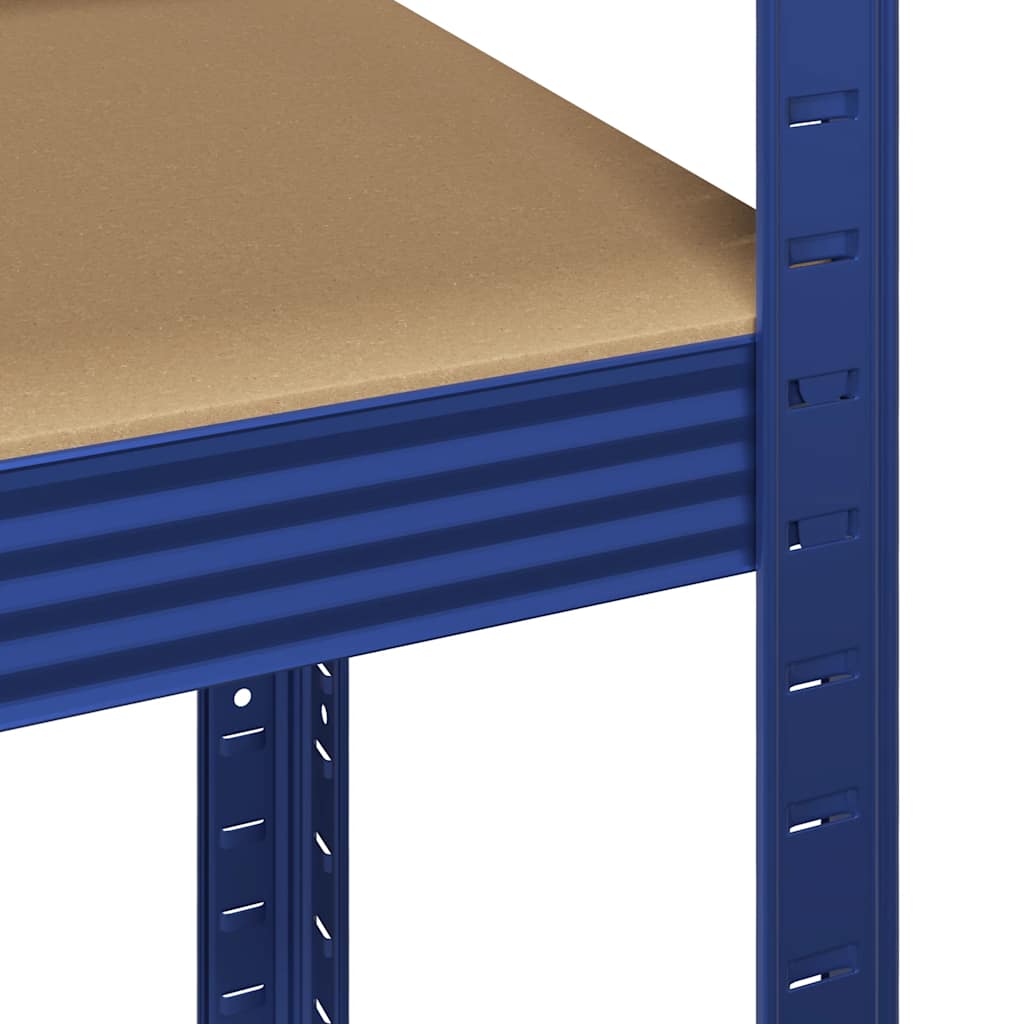 vidaXL Étagères de rangement à 5 niveaux 3 pcs Bleu